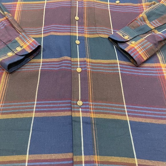 Vintage‎ Chaps Ralph Lauren Men's Plaid Button Down Dress Shirt, Size M - Picture 4 of 5